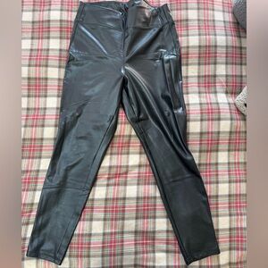 GAP Black Faux Leather Leggings